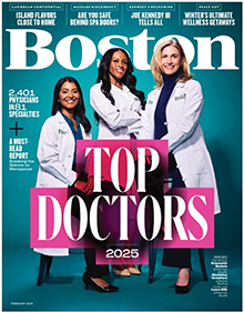Cover of 2025 Boston Magazine, Dr. Skolnik voted top doctor